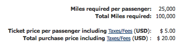4 Free Airline Tickets For 100,000 Miles