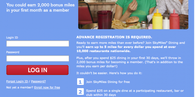 2000 Free Delta SkyMiles From SkyMiles Dining