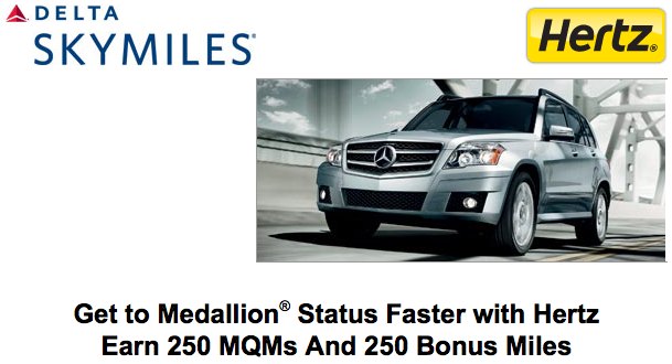 Free 250 Delta MQMs From Hertz Until November 30, 2012