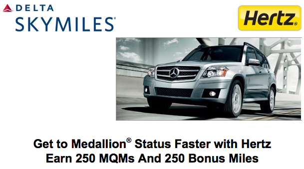 Hertz Delta SkyMiles 250 MQM Deal Hertz Delta SkyMiles 250 MQM Deal